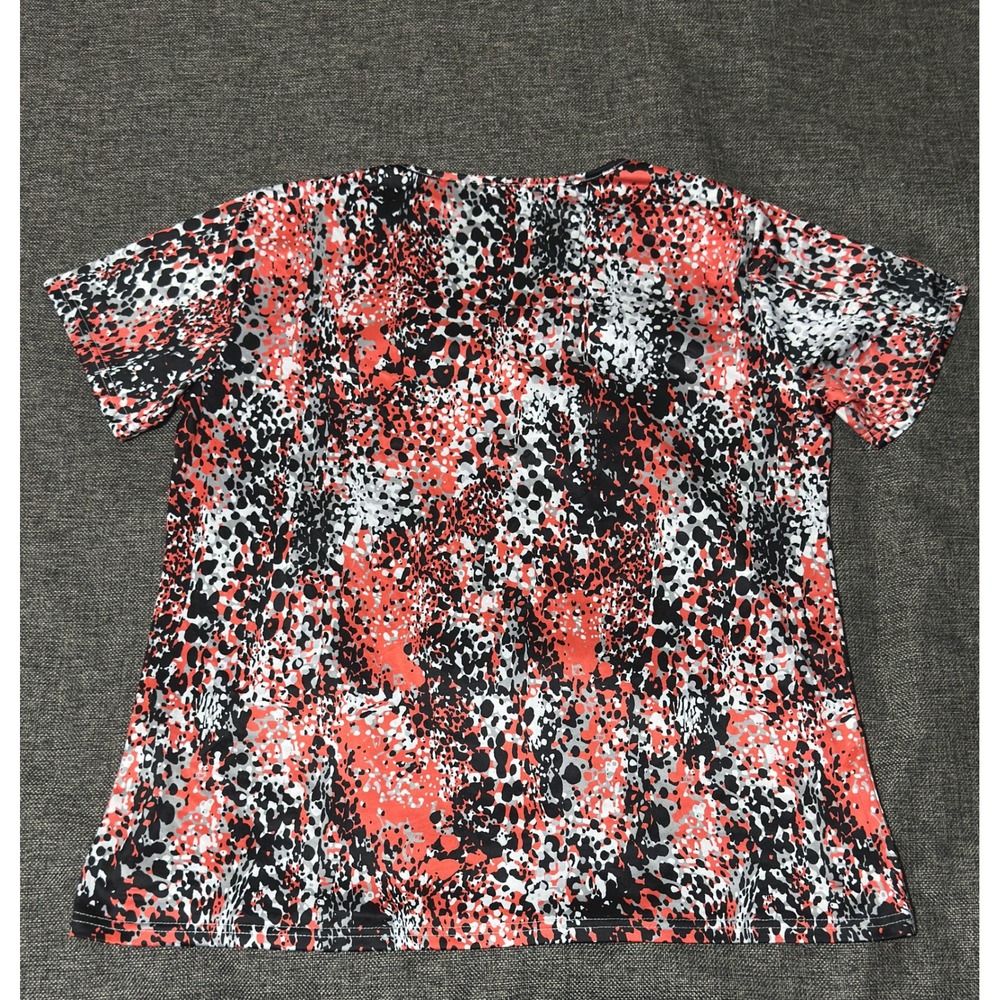 Unbranded Women's 1XL T-Shirt Abstract Animal Print Short Sleeve Scoop Neck - Picture 6 of 6